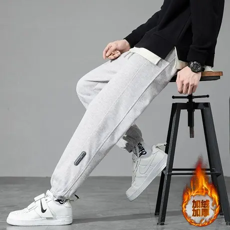 秋冬装休闲裤男加绒加厚长裤纯棉裤子冬季外穿秋衣保暖裤简约男装商品大图