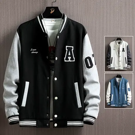 外套男士春秋季新款潮牌潮流棒球服休闲宽松ins秋冬男装夹克衣服商品大图