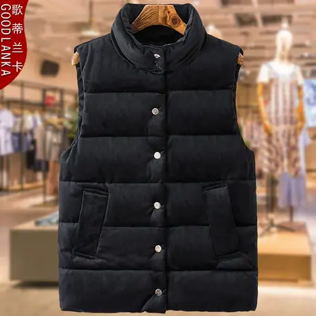 大码马甲胖mm秋冬新款宽松加厚保暖显瘦外穿金丝绒棉衣背心200斤图片