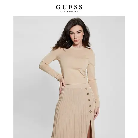 【38上新季】GUESS女士纯色时尚气质经典百搭针织上衣图片