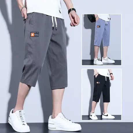 七分休闲牛仔短裤男士宽松2024年新款潮牌外穿夏季薄款青少年男生商品大图