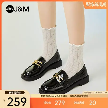 快乐玛丽乐福鞋女2024春季新款浅口百搭英伦风小皮鞋一脚蹬单鞋女图片