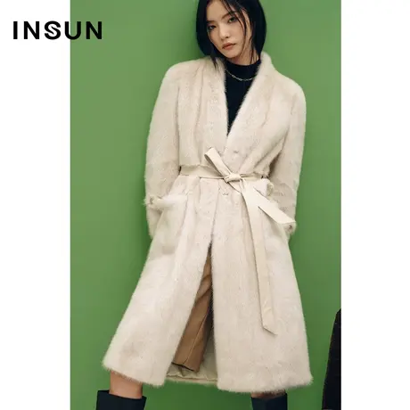 COVER冬季腰节剪绒工艺水貂皮草外套图片