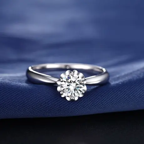 【花头戒托】珂兰钻石18K金戒托钻戒空托结婚钻托婚戒托 水仙子商品大图