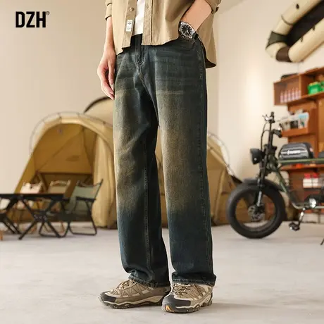 男士美式复古牛仔裤男春秋直筒宽松休闲裤子2024年新款老爹裤百搭商品大图