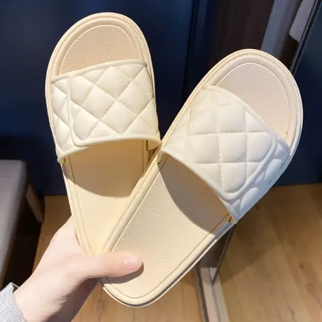 2024新款韩版网红ins潮居家百搭松糕厚底学生拖鞋女夏外穿沙滩鞋图片