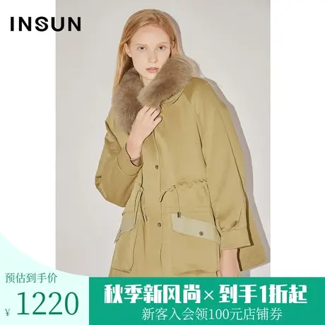 [都会御寒]恩裳COVER冬季2022个性真皮工装高定抗皱派克服女商品大图