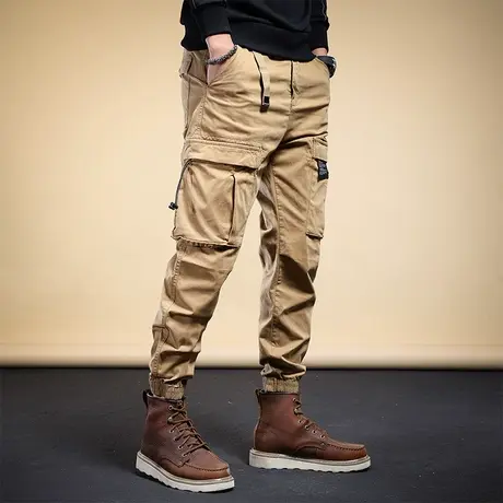 阿美咔叽美式户外工装裤男宽松小脚潮流百搭男士休闲裤潮牌运动裤商品大图