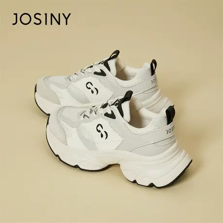 Josiny/卓诗尼老爹鞋女2024新款春秋网红超火炸街运动休闲小白鞋商品大图