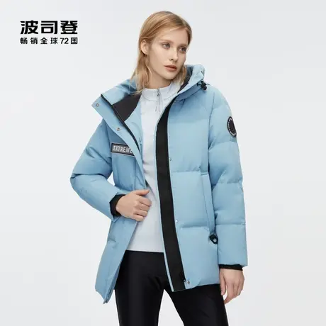 【买3免1】波司登女极寒鹅绒加厚连帽罗纹袖口防风抗寒羽绒服图片