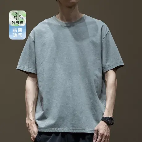 UPF200+户外防晒短袖t恤男夏季轻薄速干健身运动衣服男加肥加大码商品大图