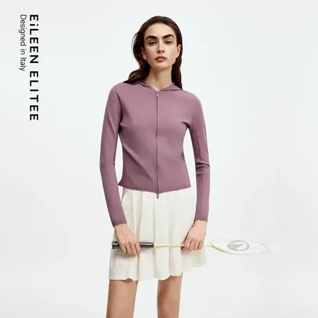朗姿欧洲EiLEEN ELITEE2025年秋新款时尚连帽防晒服修身短外套女商品大图