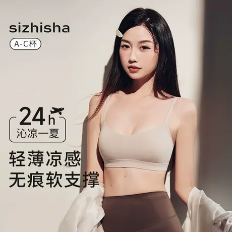 丝之莎小胸聚拢无钢圈内衣女简约舒适抹胸式无痕凉感无痕文胸罩商品大图