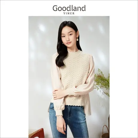 音儿美地女装新款假两件针织衫商品大图