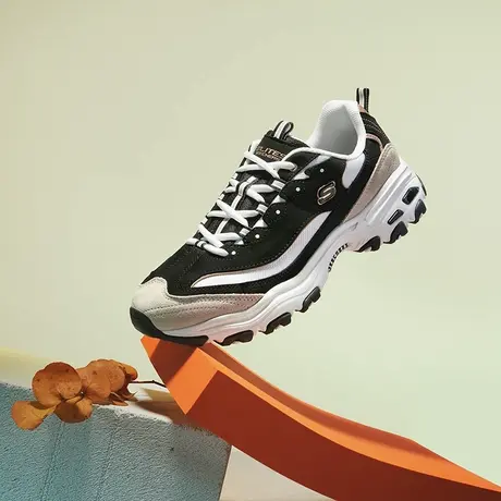 Skechers斯凯奇春夏季款男鞋休闲厚底老爹鞋百搭运动熊猫鞋666114商品大图