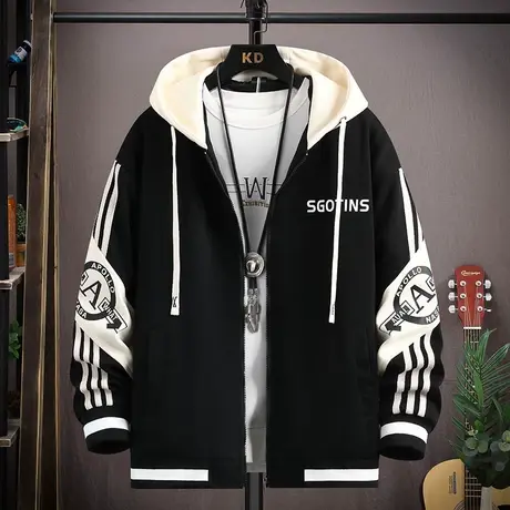 春秋季外套男孩高中初中学生夹克青少年潮帅气大童男装棒球服上衣商品大图