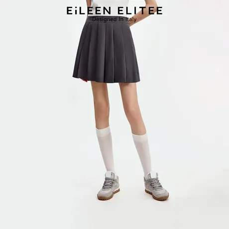 EiLEEN ELITEE2025年秋新款防晒压褶网球A字半身裙小个子半裙女图片