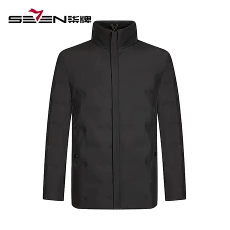 【白鸭绒】柒牌羽绒服男2022冬季新款商务休闲长袖立领保暖厚外套商品大图