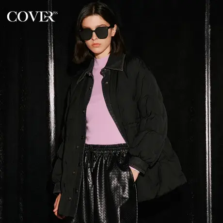 COVER冬季牛仔拼接式内胆羽绒服商品大图