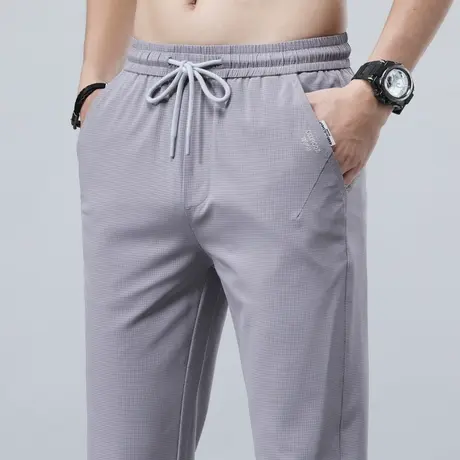 夏季超薄款冰丝运动西裤男士直筒宽松休闲长裤子2024新款商务正装商品大图