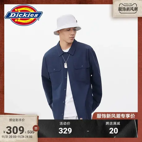 Dickies 春夏 曲线下摆休闲长袖衬衫宽松上衣图片