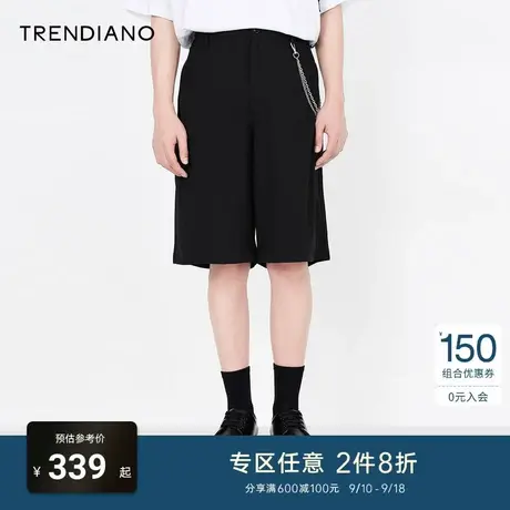 TRENDIANO夏季官方潮牌男装新款时尚简约美式短裤休闲裤子商品大图