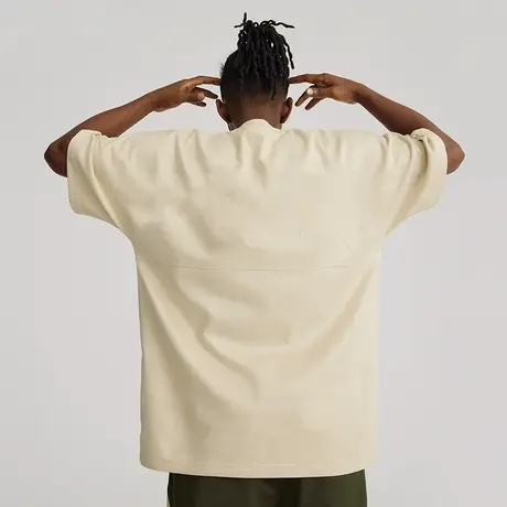 Nuthink美式高街潮牌复古麂皮绒短袖T恤男夏季宽松潮流短袖半截袖商品大图