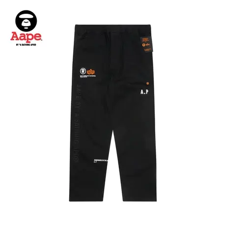 Aape联名Alpha男装秋冬美式休闲字母图案印花长裤9623XXJ商品大图