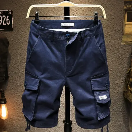 春夏新款短裤男五分裤潮流潮牌工装裤宽松运动男士休闲裤子余文乐图片