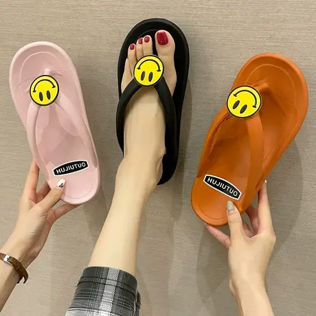 厚底人字拖女夏时尚外穿ins潮2024新款沙滩防滑夹脚凉拖鞋女夏季商品大图