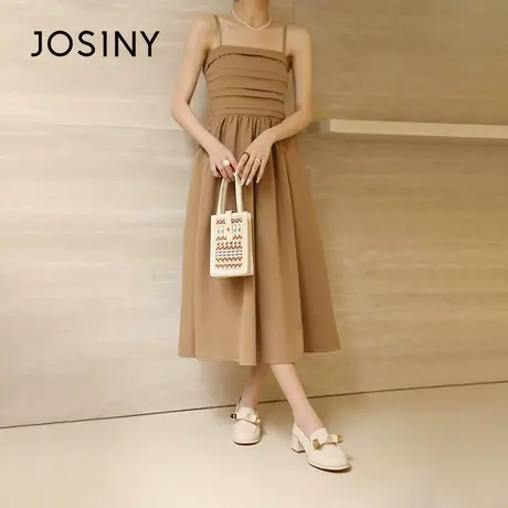 卓诗尼2023秋款新款软皮乐福鞋女中跟鞋小皮鞋女线下专柜商场同款商品大图