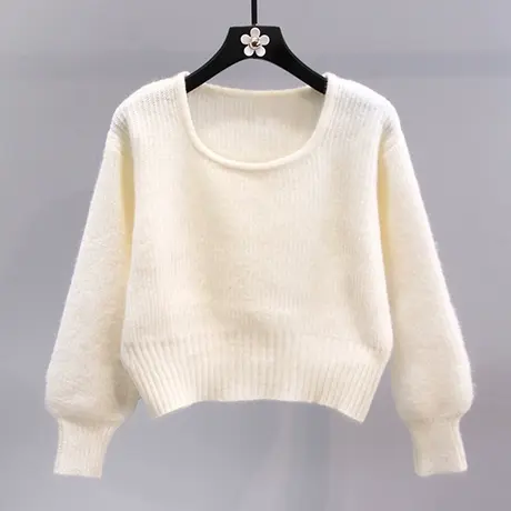 小清新短款套头毛衣女秋冬2023新款日系学院风小个子打底针织衫图片