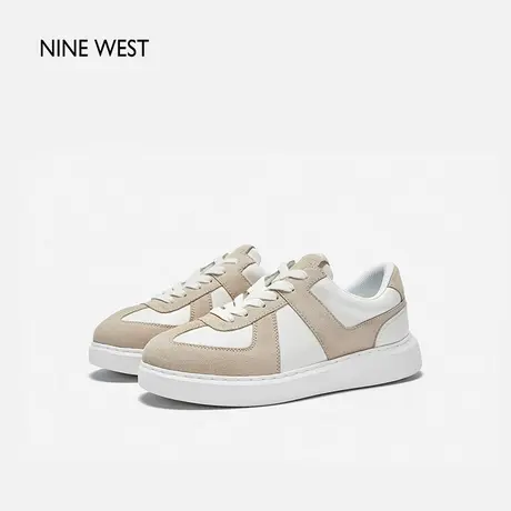 Nine West/玖熙2025夏季新款T字女鞋时尚拼接运动休闲鞋圆头软底图片
