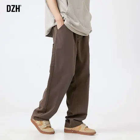 男士棕色裤子美式高街伐木工装裤潮牌男休闲裤男款长裤窄版直筒裤商品大图