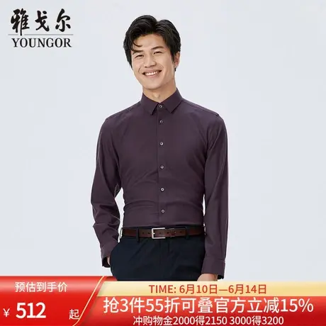 【商场同款】雅戈尔男士长袖衬衫新款官方商务休闲上班穿衬衫男商品大图