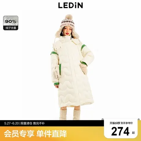 乐町休闲撞色泡芙羽绒服冬季新款外套C2ACD451商品大图