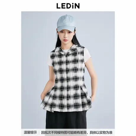 【商场同款】乐町2025夏季新款无袖连帽上衣C2CDF2167商品大图