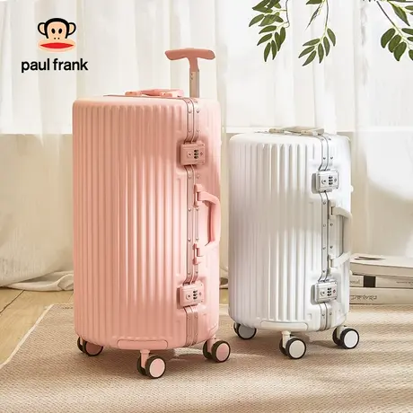 大嘴猴网红圆筒铝框旅行箱20寸行李箱女个性潮流登机箱24拉杆箱男商品大图