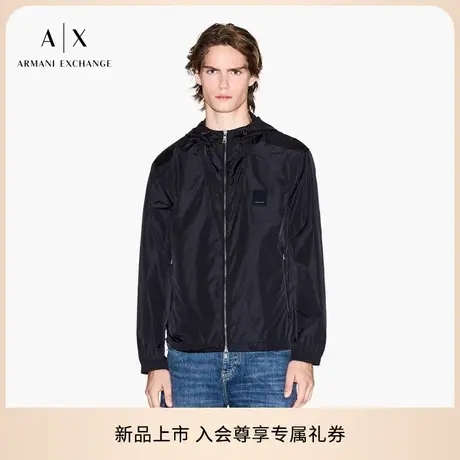 ARMANI EXCHANGE/阿玛尼男士连帽短款户外运动休闲风帽夹克外套商品大图