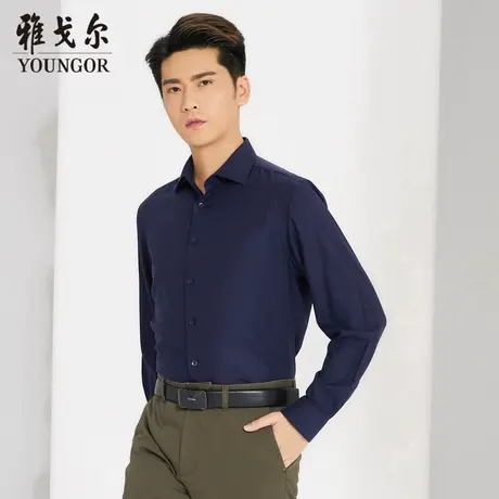 【商场同款】雅戈尔衬衫秋季官方商务休闲免烫柔软易打理长袖衬衫商品大图