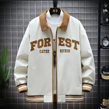 夹克男春秋装薄款上衣休闲棒球服帅气外套春季长袖外穿秋衣潮男装商品大图