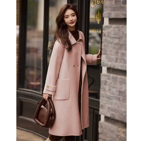时尚气质毛呢外套2023冬季新款女温柔淑女百搭韩版厚款呢子上衣商品大图