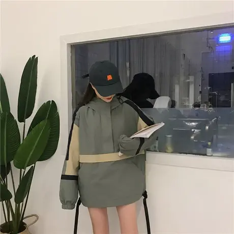 棒球服外套女春秋2023新款夏季复古港风bf百搭宽松薄款上衣ins潮商品大图