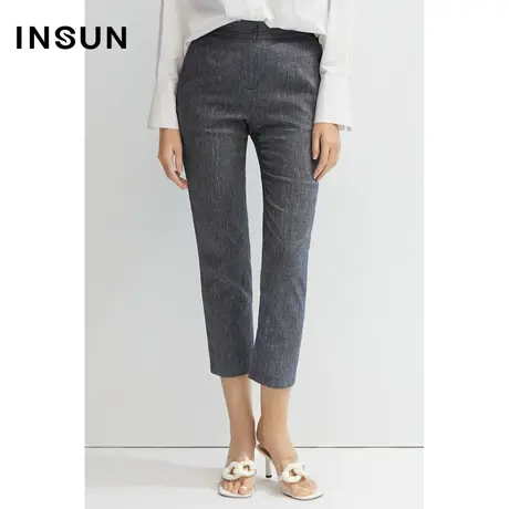 INSUN恩裳春季修身小脚九分西裤商品大图
