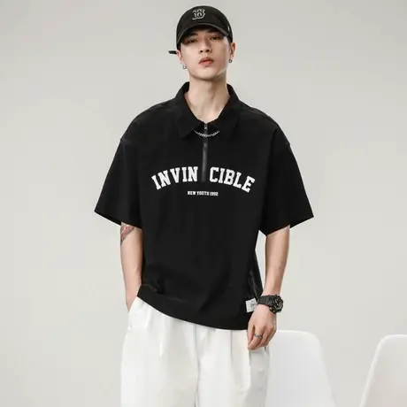 Modi Nick/摩帝尼克时尚潮流百搭男士POLO衫宽松舒适男款百搭上衣商品大图