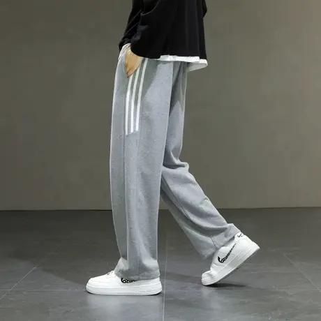 休闲长裤男士春秋季2023新款潮牌薄款青少年运动卫裤宽松直筒裤子商品大图