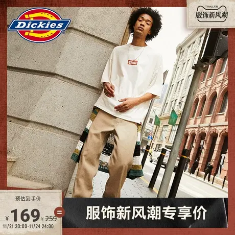 Dickies 春夏 工装 美式复古印花 宽松短袖T恤男女情侣内搭商品大图