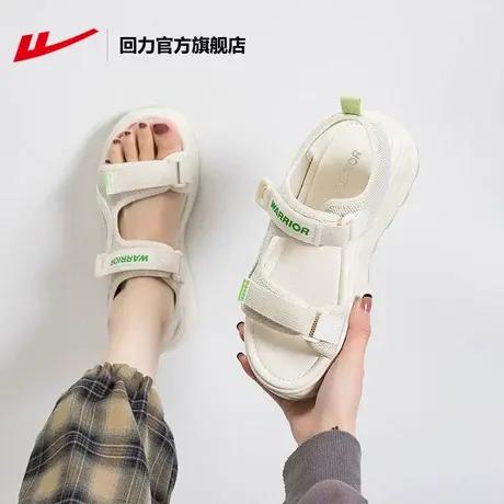 回力官方旗舰店凉鞋女2023年春厚底轻便魔术贴休闲休闲时尚沙滩鞋商品大图