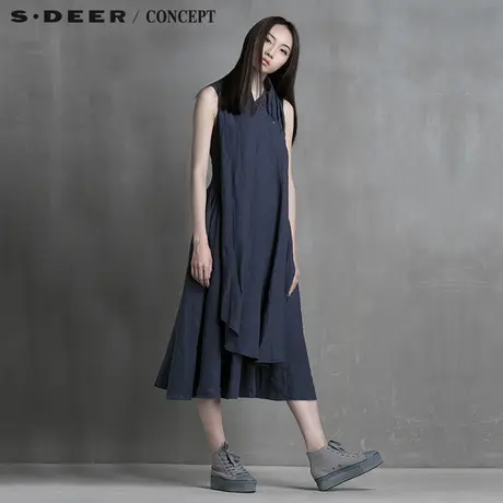 S·DEER＼CONCEPT圣迪奥专柜正品女装夏不规则亚麻连衣裙5281248图片