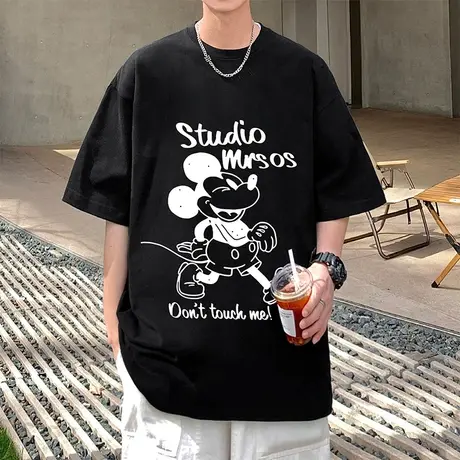 短袖t恤男夏季新款纯棉休闲圆领半袖动漫卡通潮流2024男生体恤衫商品大图